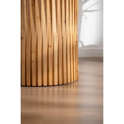NicBex Set of 1 or 2 Cylinder Side Tables Textured Barrel Design (16" or 24"H) Mid-Century, Industrial, Brutalist Styles