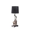 24" Wildlife Old World Antique Capuchin Monkey Polyresin Table Lamp Bronze - Ore International: Art Nouveau Design, UL Listed, Linen Shade - 2 of 4