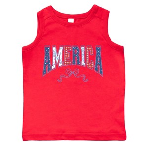 The Juniper Shop Coquette America Arched Toddler Tank - 1 of 4