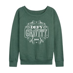 Women's - Wicked - Defy Gravity Lightweight French Terry Wide Neck Long Sleeve Shirt - 1 of 4