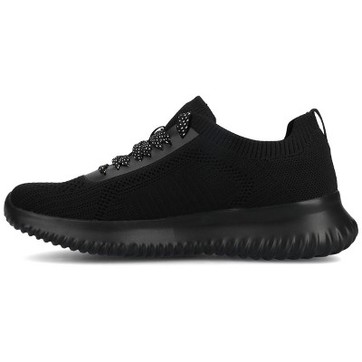 Женские кроссовки Journee Collection Journee Women's Brena Casual Sneakers, Black 8 — фото 2