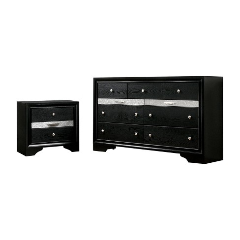 Black chest store and nightstand