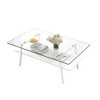 Glass Coffee Table Modern Cocktail Table Center Table Accent Table-ModernLuxe - 3 of 4