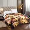 Lomsoe Dogs with Christmas Hat Print Flannel Blanket - All Seasons Soft and Warm Throw Blanket for Bed, Napping, Camping, Travel, Office - 4 of 4