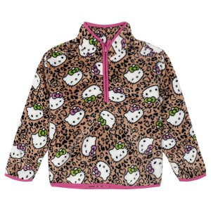 【KITTY】 Hello Kitty Little Girls' Allover Print Quarter-Zip Fleece