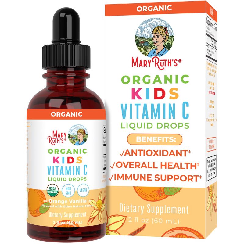 MaryRuth's Kids Vitamin C Drops, Orange Vanilla, Org, 2 oz, 1 of 12