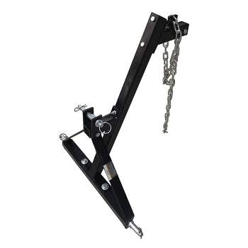Timber Tuff TMW-81 Heavy Duty Steel 3 Point Log Skidding Arm for Category 1 Lawn Tractors with 4 Feet of Chain and Category 1 Mounting Hitch, Black