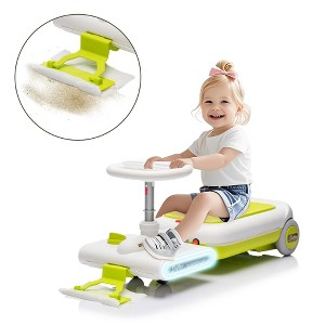 Lomsoe 12V Cleaning Go Kart For Kids,55W Motor,Front with mop for cleaning,Length can extended by 6cm,Built in music and lighting functions - 1 of 4
