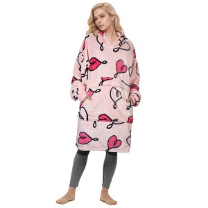 Tirrinia Women's Hoodie Sweatshirt, Casual Pullover Sweater, Soft Comfy Blanket Hoodie Sweatshirt, One Size Fits All, Gift for her - 1 of 4