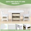 Karl Home Wooden Kids Table & Chair Set With 6 Storage Bags in White - 3 of 4