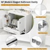 Mshliw 36" Modern Bathroom Vanity with Ceramic Sink, Soft-Close Doors, Drawer Divider & Storage Shelves - 2 of 4