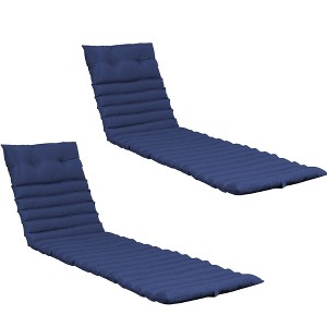 PAGED 2-Piece Polyester Patio Chaise Lounge Cushion Replacement,Patio Cushion with High Resilience Sponge for Poolside,Backyard - 1 of 4