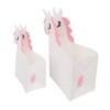 Little Love by NoJo White Unicorn Felt Storage Caddy 2pc - image 3 of 4