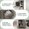 Tall Narrow Bathroom Storage Cabinet, Freestanding Thin Bathroom Cabinet for Small Spaces, Modern Bathroom Storage Cabinets with Shelves and Drawer - 3 of 4