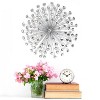 24" Acrylic Burst Wall Decor Silver - Stratton Home Decor: Modern Geometric Metal Sculpture, Spot Clean, Versatile Display - 2 of 3