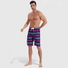 Anna-Kaci Men's Vibrant Stripe Gradient Swim Shorts with Drawstring Waist and Side Cargo Pocket - 2 of 4