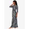 Jessica London Women's Plus Size Stretch Knit Faux Wrap Maxi Dress - 4 of 4