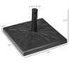 42lbs Resin Patio Umbrella Base, 20" Square Outdoor Umbrella Stand Holder for Parasol Poles 1.26", 1.5", and 1.9" Dia - 3 of 4