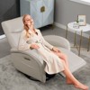 CLIHOME 270° Genuine Leather Swivel and Rocker Power Recliner Chair with Lumbar Support, Heavy Duty Motion Mechanism with USB and Type-C Ports - 3 of 4