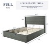 Allewie Lift Up Storage Bed, Button Tufted Headboard with Wingback, No Box Spring Needed, Hydraulic Storage, Modern - 2 of 4