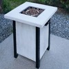 Resenkos 25" H Outdoor Patio Propane Gas Fire Pit Table - 50,000 BTU High-temperature-resistant carving process, Black - 4 of 4
