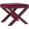 Palmer Ottoman With Silver Nailhead - MCR4589 - Safavieh - 3 of 4