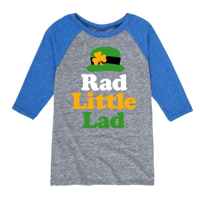 Boys' - Instant Message - St. Patrick's Day Rad Little Lad Raglan Graphic T-Shirt