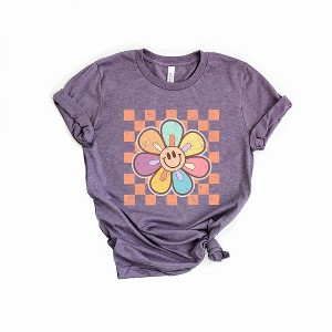Simply Sage Market Women's Checkered Daisy Short Sleeve Graphic Tee - 1 of 4