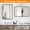 Lirago Metal Flat Mirror Wall Mirror Vanity Mirror Decor Mirror 38x26 Black - 3 of 4