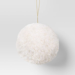 Christmas Fabric White Ball Ornament - Wondershop™ - 1 of 3