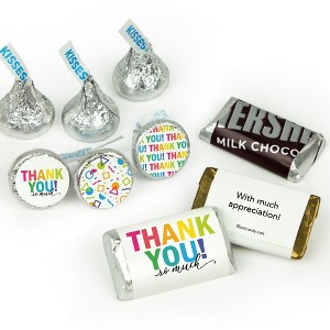 Thank You Candy  Chocolate Party Favors by Just Candy (Hershey's Kisses, Miniatures or Both)  - Colorful Thank You - 1 of 2