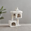 Cat Tree, 33.1-Inch Cat Tower, Cat Condo for Large Cats up to 16 lb, Large Cat Perch, 2 Cat Caves, Scratching Post, Cat Houses for Indoor - 2 of 4