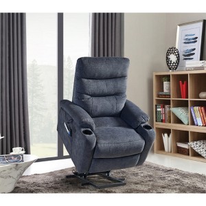 Electric Power Lift Recliner Chair Sofa with Massage and Heat for Elderly, 3 Positions, 2 Side Pockets and Cup Holders, USB Ports - 1 of 4