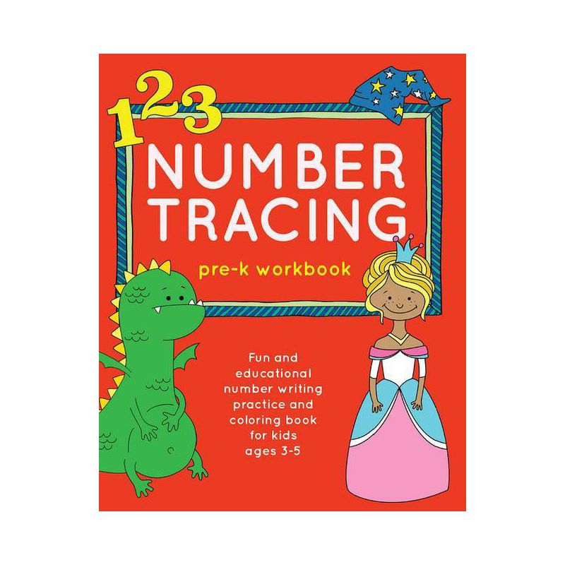 Number Tracing Pre-K Workbook - (Books for Kids Ages 3-5) by  Editors of Little Brown Lab (Paperback), 1 of 2