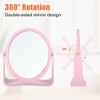 Unique Bargains Plastic Double-Sided Rotating Round Makeup Mirror 1 Pc - 4 of 4