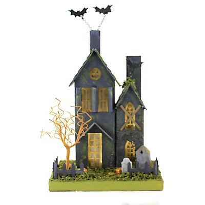 Cody Foster 15.0" Haunting Halloween House Bats Pumpkins Putz  -  Decorative Figurines