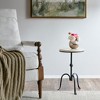 VYNXARIA Industrial Marble Coffee Table with Black Metal Frame - 2 of 4