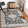 Washable Vintage Runner Rug, Soft Faux Wool Low Pile Carpet, Non-Slip Stain Resistant Hallway Kitchen Bedroom Living Room Laundry Rug - 3 of 4