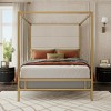 Polibi Canopy Bed with Upholstered Linen Headboard - 2 of 4