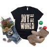 Joy To The World Block Distressed - Women's Short Sleeve Graphic T-Shirt - 2 of 4
