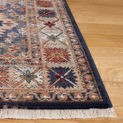 Vintage Persian Cream and Rust Hand-Knotted Area Rug