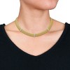 EVERLY JEWELRY | Two-Tone Sterling Silver 1/2 CT TGW Cubic Zirconia Triple Bar Popcorn Necklace - 17 inch - 4 of 4