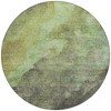 Green And Charcoal Abstract Washable Indoor Outdoor Area Rug - 4 of 4