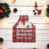 Unique Bargains Christmas Aprons Linen Red Black Beige 21.65"x26.77" 1 Pcs - 2 of 4
