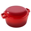 Dexmalle 6qt dutch oven and 2qt lid,Enamel Dutch Oven,Red - 2 of 4