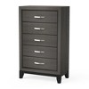 31" Engineered Wood Contemporary Two-Tone dressers Chest with Wooden Legs and Nickel Bar Pulls - 2 of 4