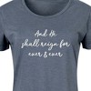 Women's - Instant Message - And He Shall Reign Graphic T-shirt Dress - 2 of 4