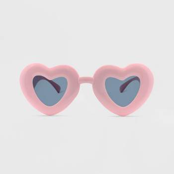 Women's Plastic Heart Sunglasses - Wild Fable™ Pink