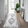 Distressed Vintage Boho Area Rug Large Soft Washable Low Pile Carpet, Non-Slip Foldable Rug for Living Room, Bedroom, Dining Room Office - 2 of 4