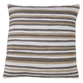 Saro Lifestyle Pleated Design Down Filled Throw Pillow, Multi, 22" x 22"